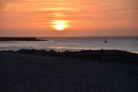 Sunset Morecambe Bay Crimson Skies