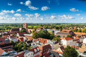 Aerial View Roofs City