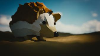 lowpoly hedgehog cute spur animal