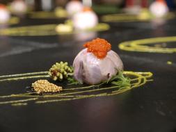 Fish and caviar appetizer