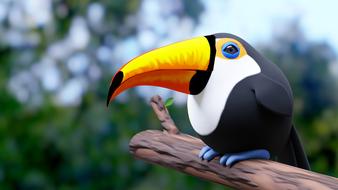 toucan bird avian cartoon