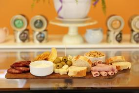 cheese snack with meat
