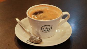 frothy hot espresso