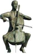 Sculpture Isolated Cello