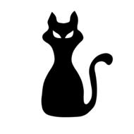 black cat cat halloween silhouette