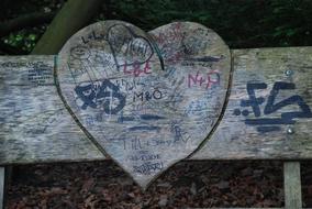 wooden heart with fence