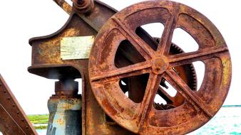 Machine Old Rust close-up