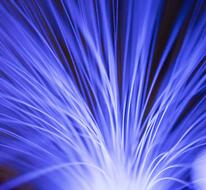 blue fiber optic glow