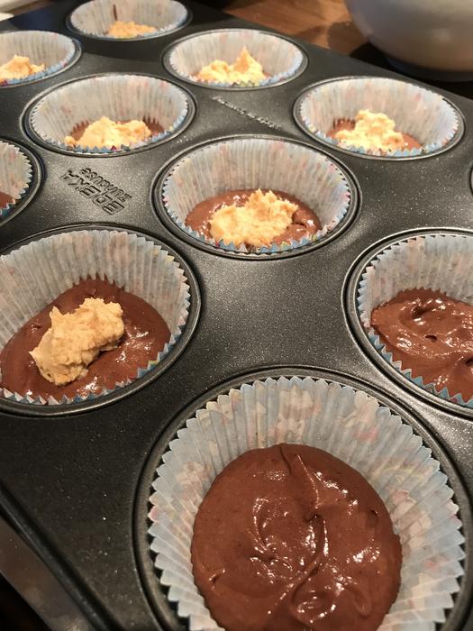 Chocolate mousse with cream