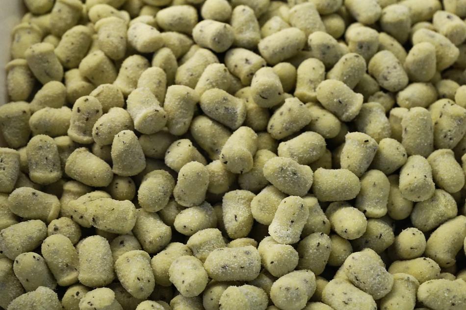 salted cheese with basil