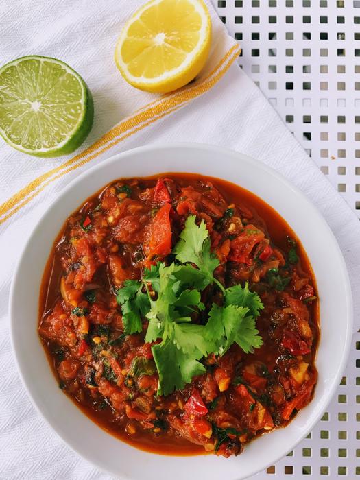 tomato dish with basil