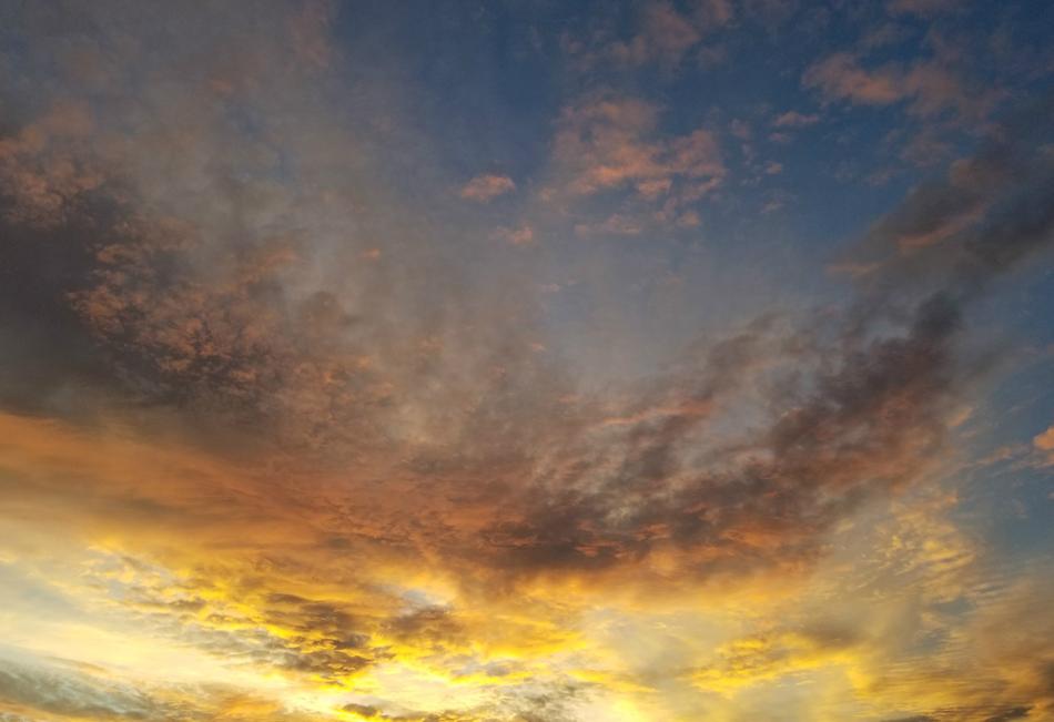 Yellow Sunset Clouds view