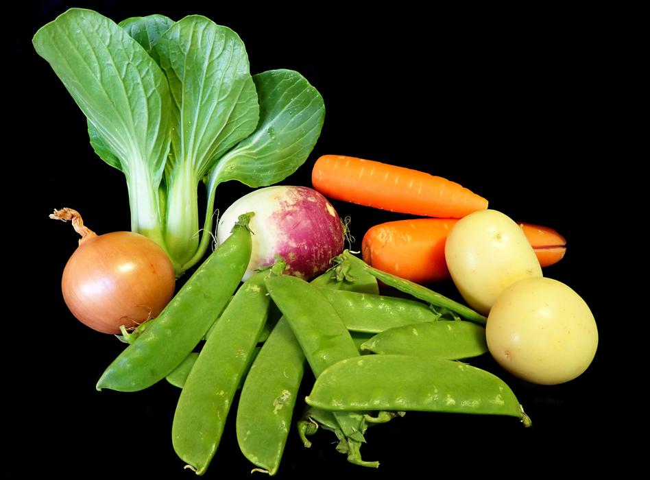 different ripe vegetables