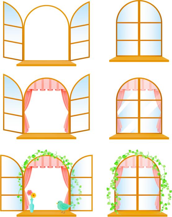 window shutters glass building