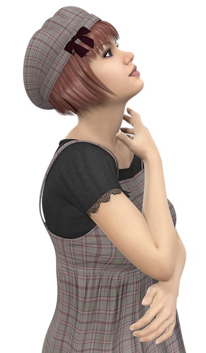 pretty girl in a hat