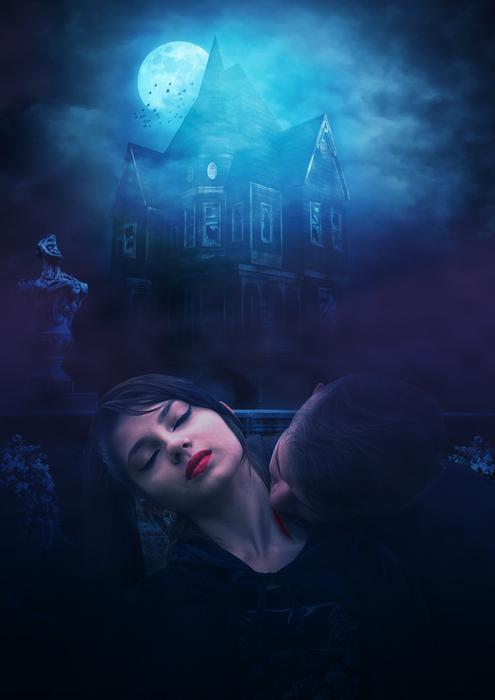 vampire girl sleeps