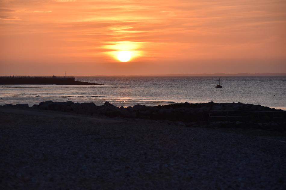 Sunset Morecambe Bay Crimson Skies