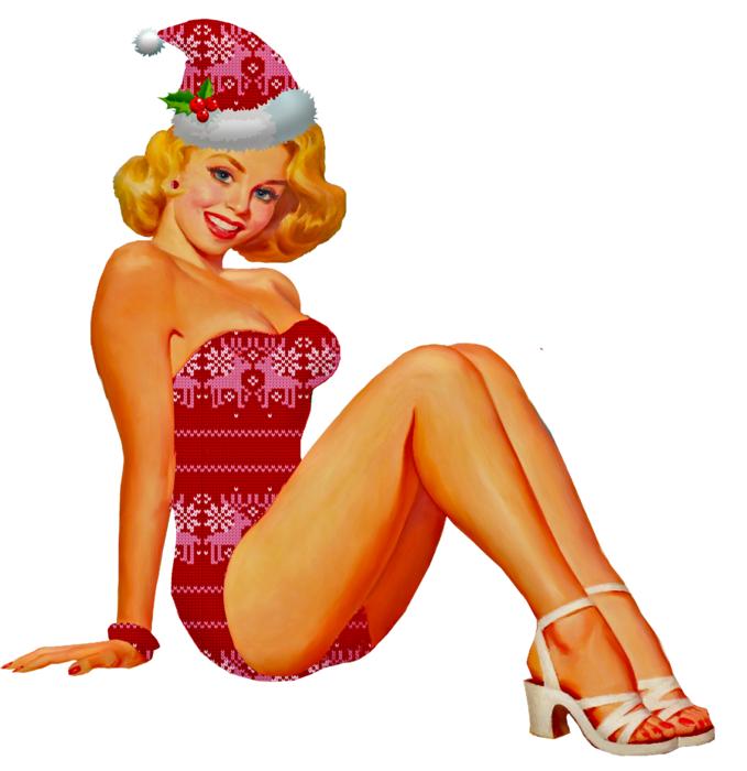 a girl in a Christmas costume