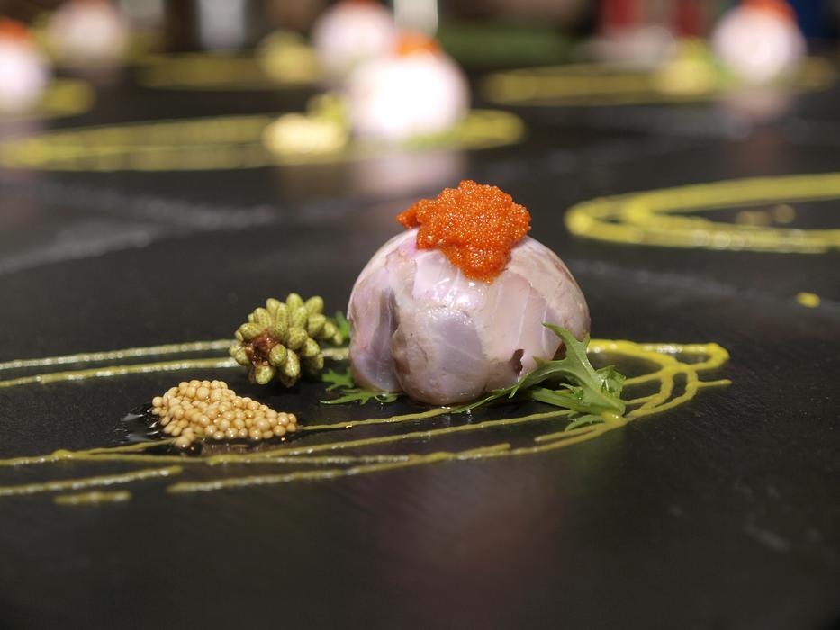 Fish and caviar appetizer