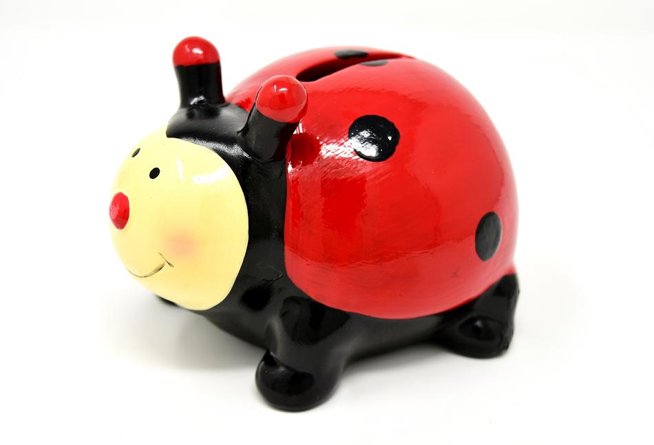 Ladybug Piggy Bank Save