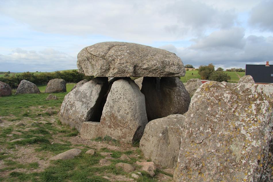 stone pillars in the field