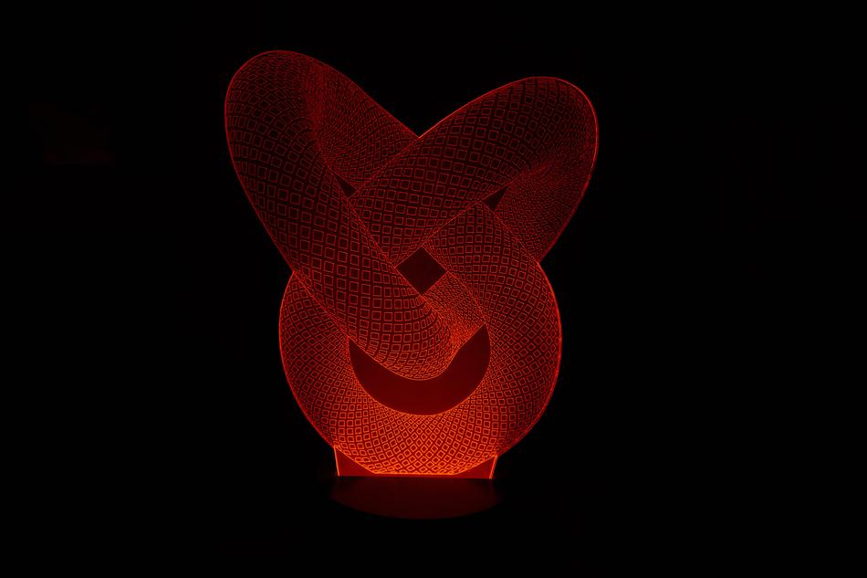 Optical Illusion Annular Shape LED Table Night Light