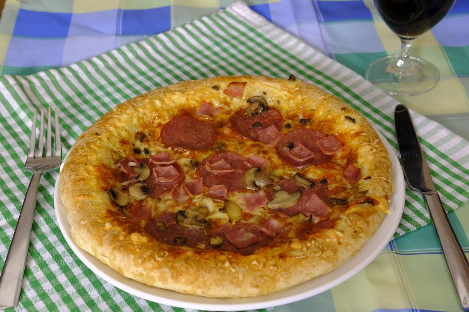 delicious tomato pizza on the table