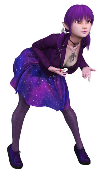 beautiful purple fairy