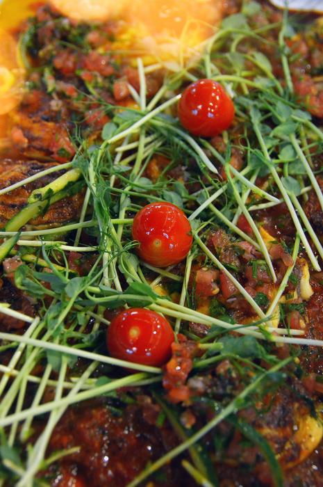 ripe delicious vegetables with herbs