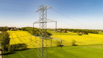 Industry Sky Energy and green grass