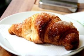 Juicy fried croissant