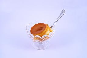 delicious dessert in a glass plate