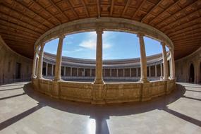 palace lobby overlooking the courtyard