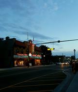 Town Street Architecture at evening