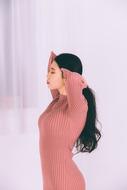 pink dressed Young Girl