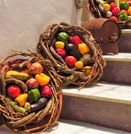Decorations in the form of vegetables