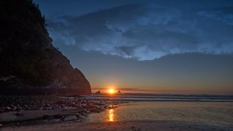 Sunset Clouds Oregon Coast
