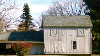 old barn by the house