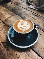 beautiful patterned cappuccino