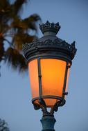 photo of city street lamp