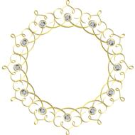 gold frame round border decoration