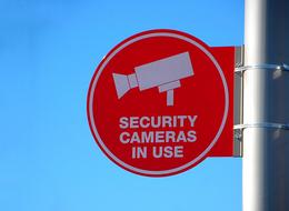 Security Camera Sign red drawing