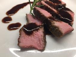 steak meat with sauce