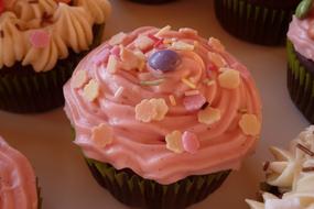 creamy sugar cupcake