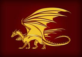 dragon gold coat of arms heraldry
