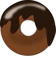 Brown doughnut with chocolate filling