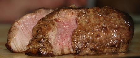 chopped juicy meat