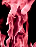 red flame at darkness
