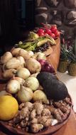 delicious healthy vegetables at the market