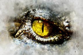 alien crocodile eye reptilian